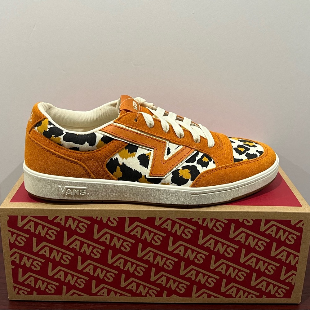 Vans, Lowland Comfy Cush, VN0A4TZY91H, Orange Cheetah or Leopard Print